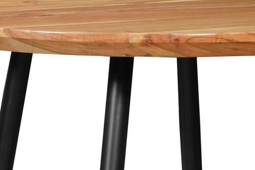 Runder Esstisch 80cm mit schwarzen Füßen