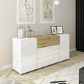 Sideboard weiß mit Eichwotan 150cm