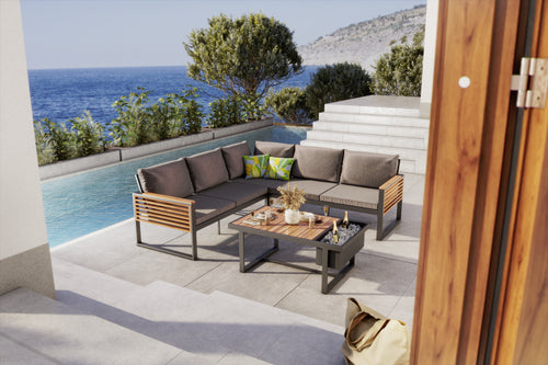 Ambia Garden Loungegarnitur Grau