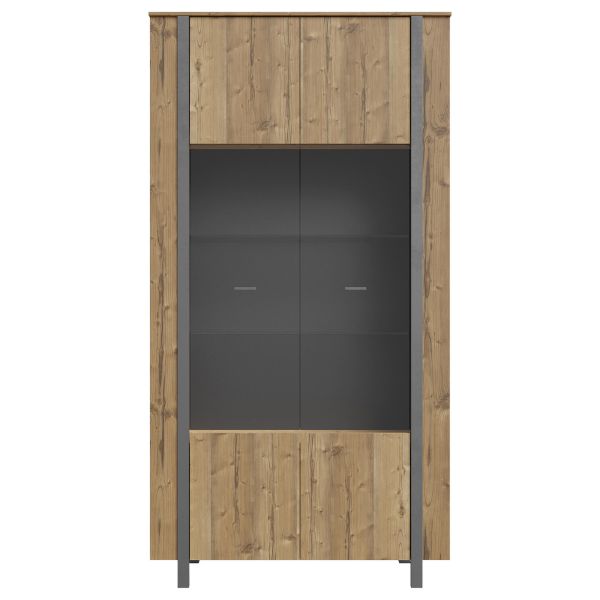 Vitrine Fichte mit Glasfront