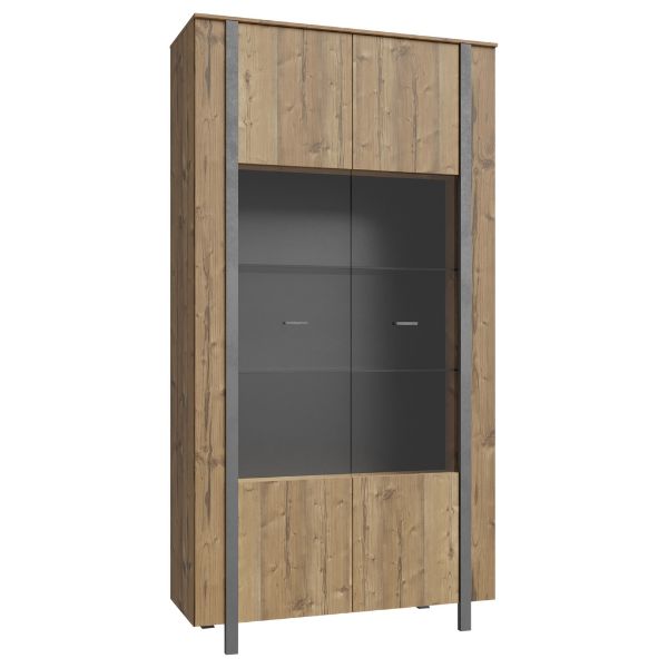Vitrine Fichte mit Glasfront