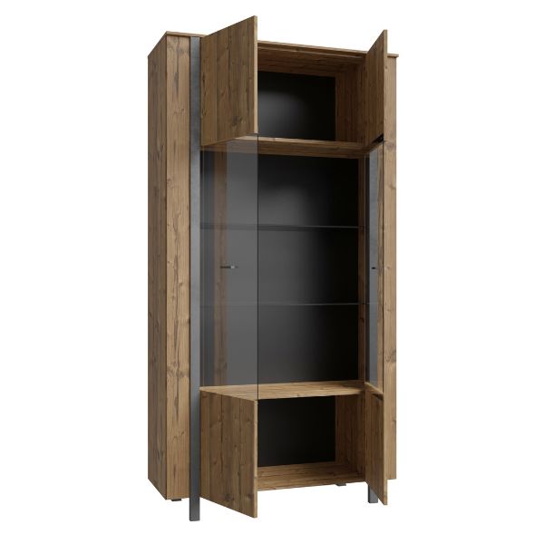 Vitrine Fichte mit Glasfront