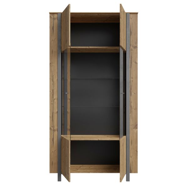 Vitrine Fichte mit Glasfront