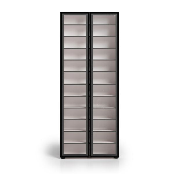 Schuhschrank Schwarz/Kaschmir mit Beleuchtung
