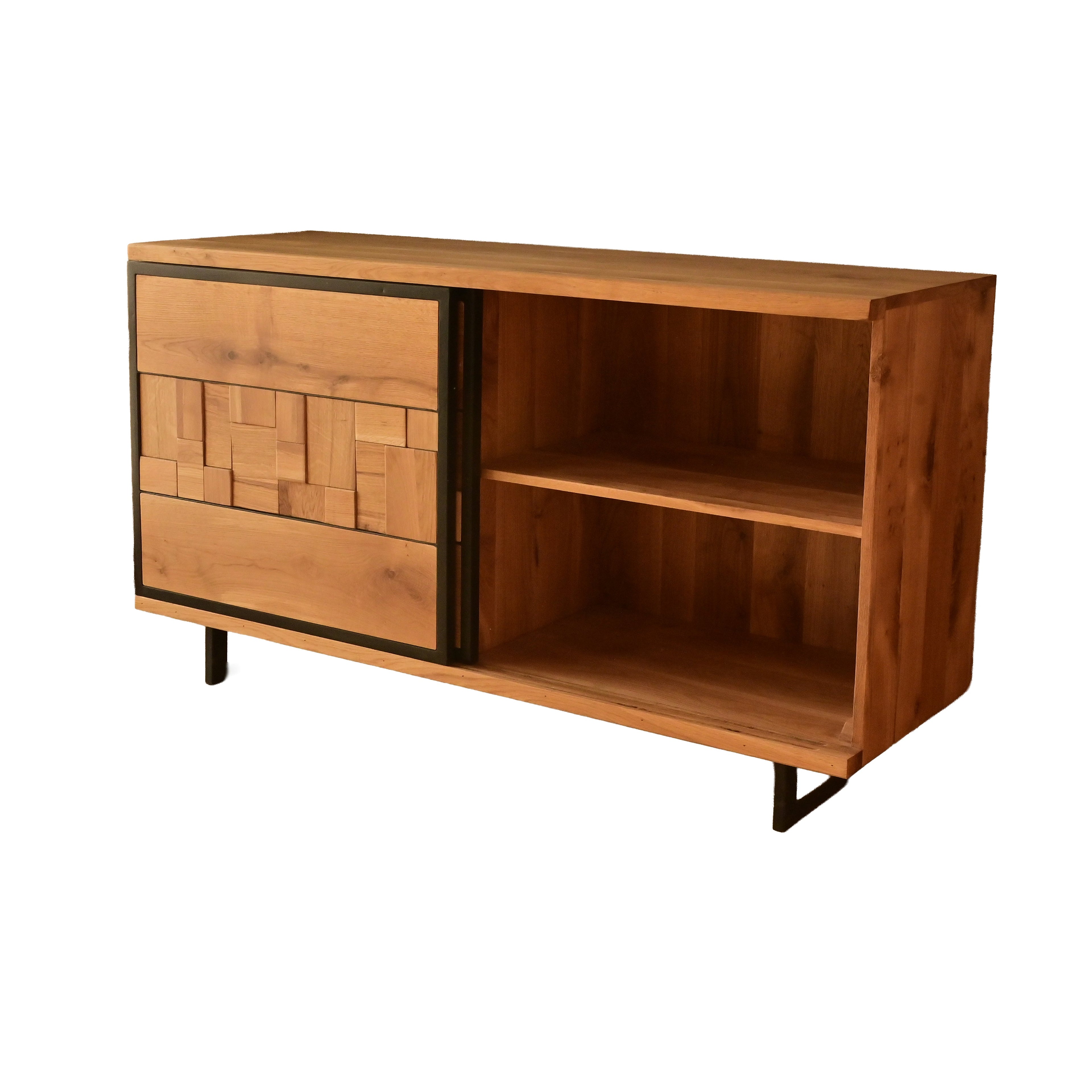 Sideboard 3D-Optik Eiche massiv 170cm