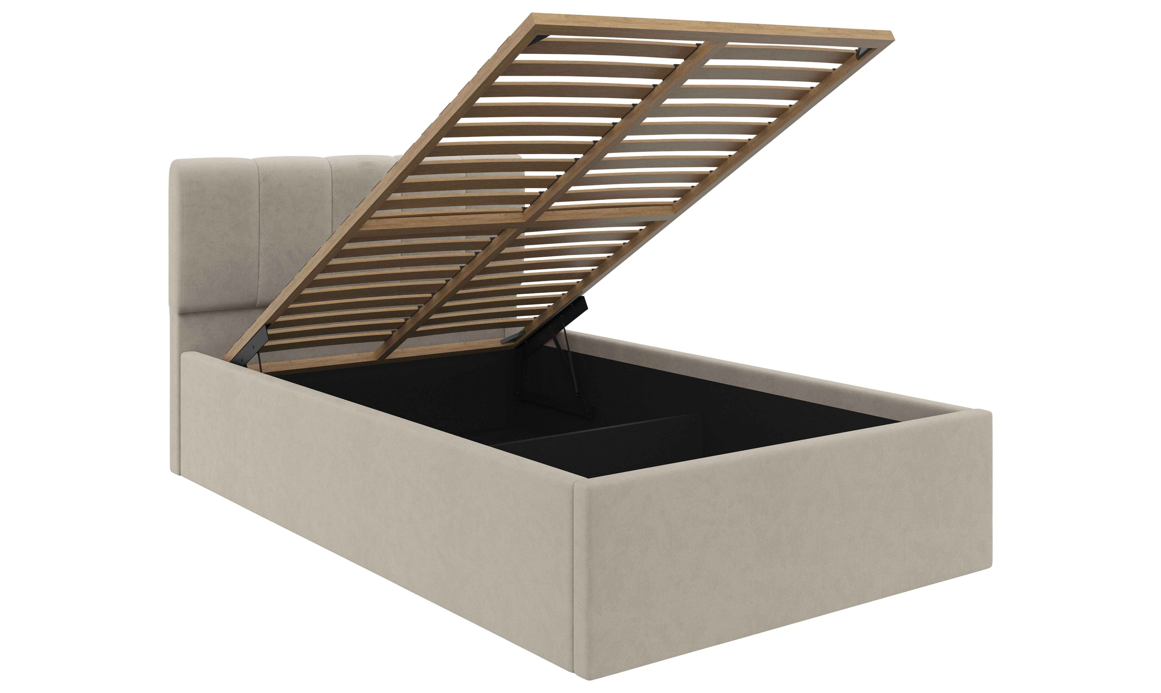 Polsterbett Beige
