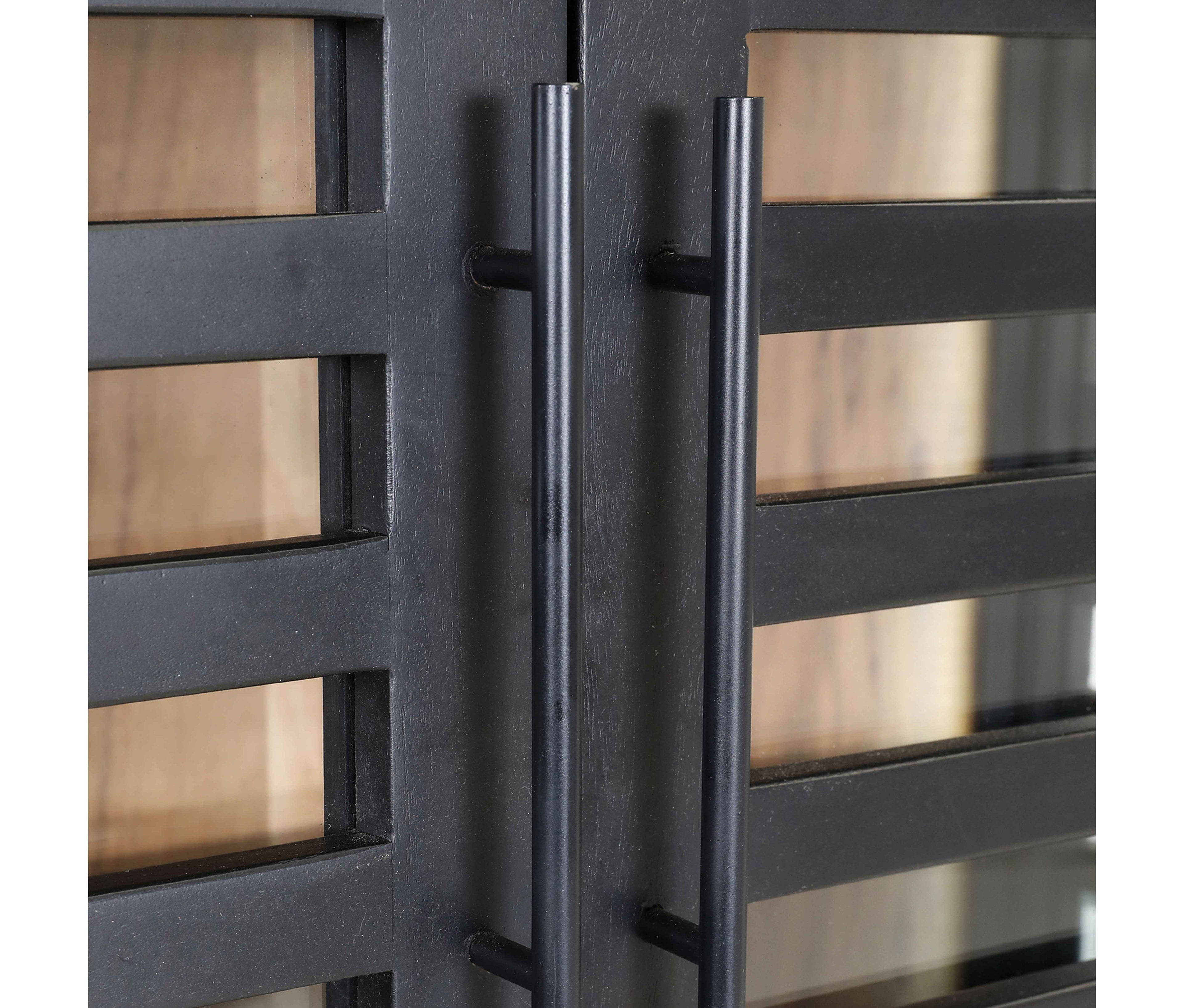 Highboard Schwarz mit Beleuchtung
