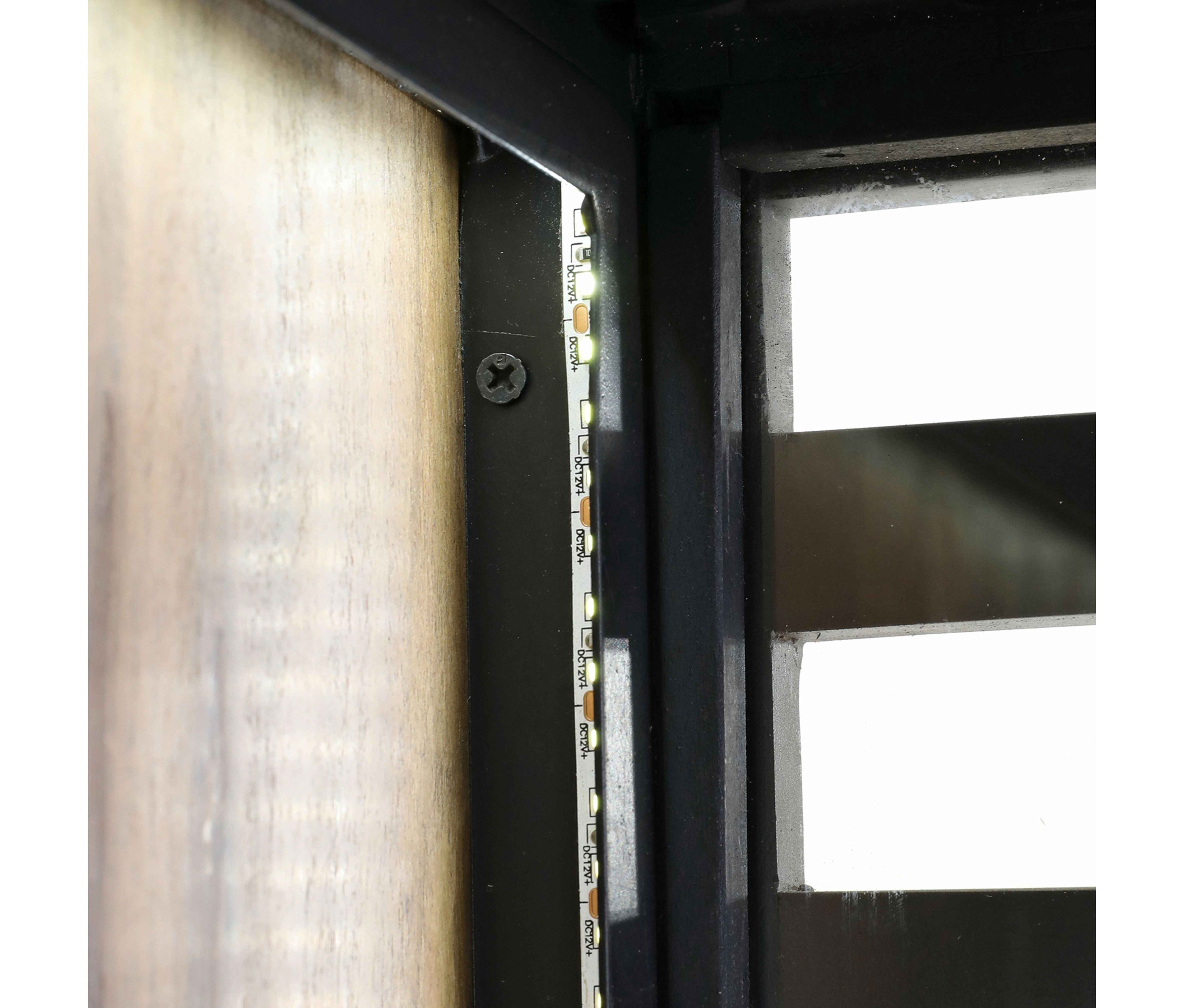 Highboard Schwarz mit Beleuchtung
