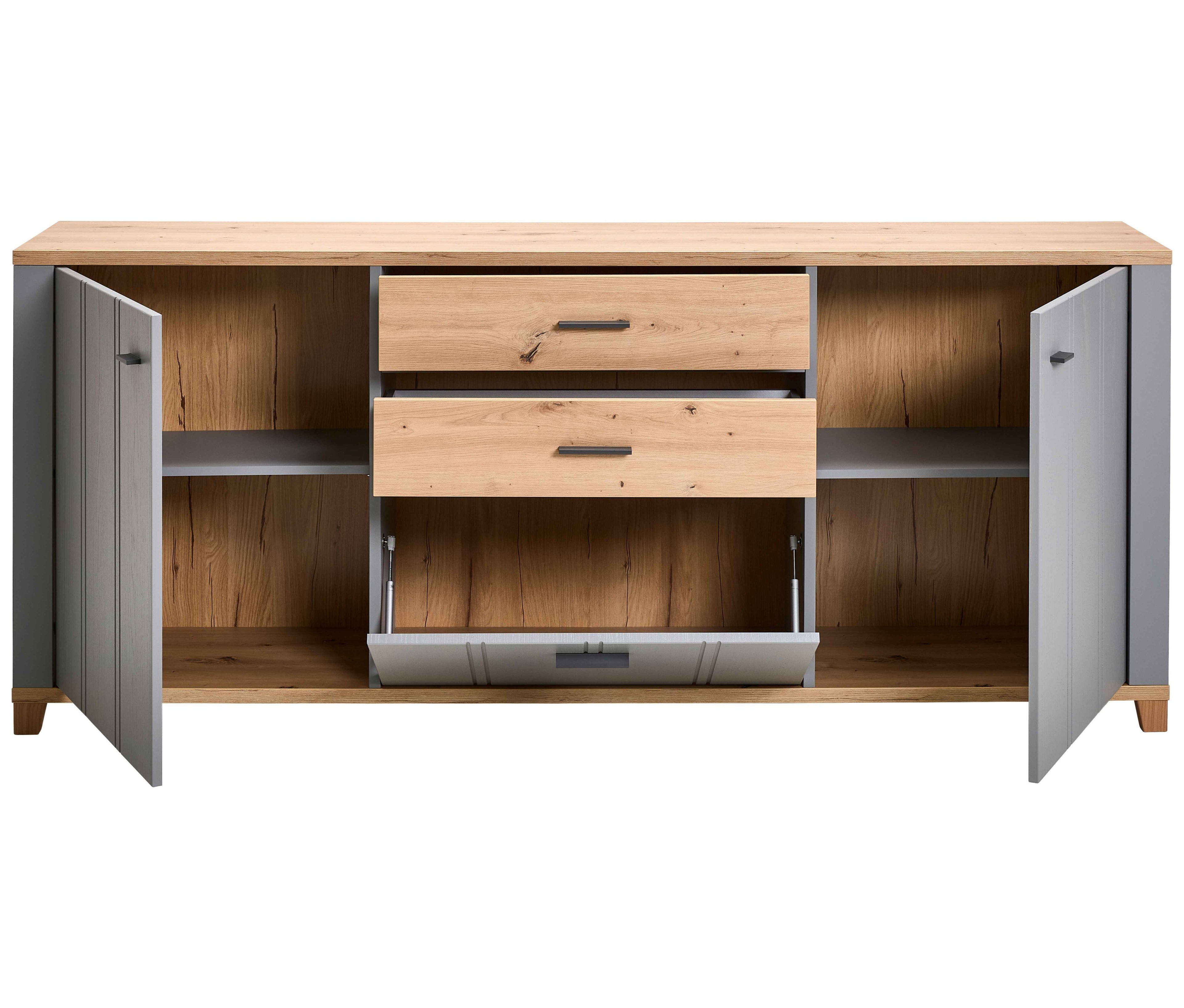 Sideboard Grau/Eiche Artisan