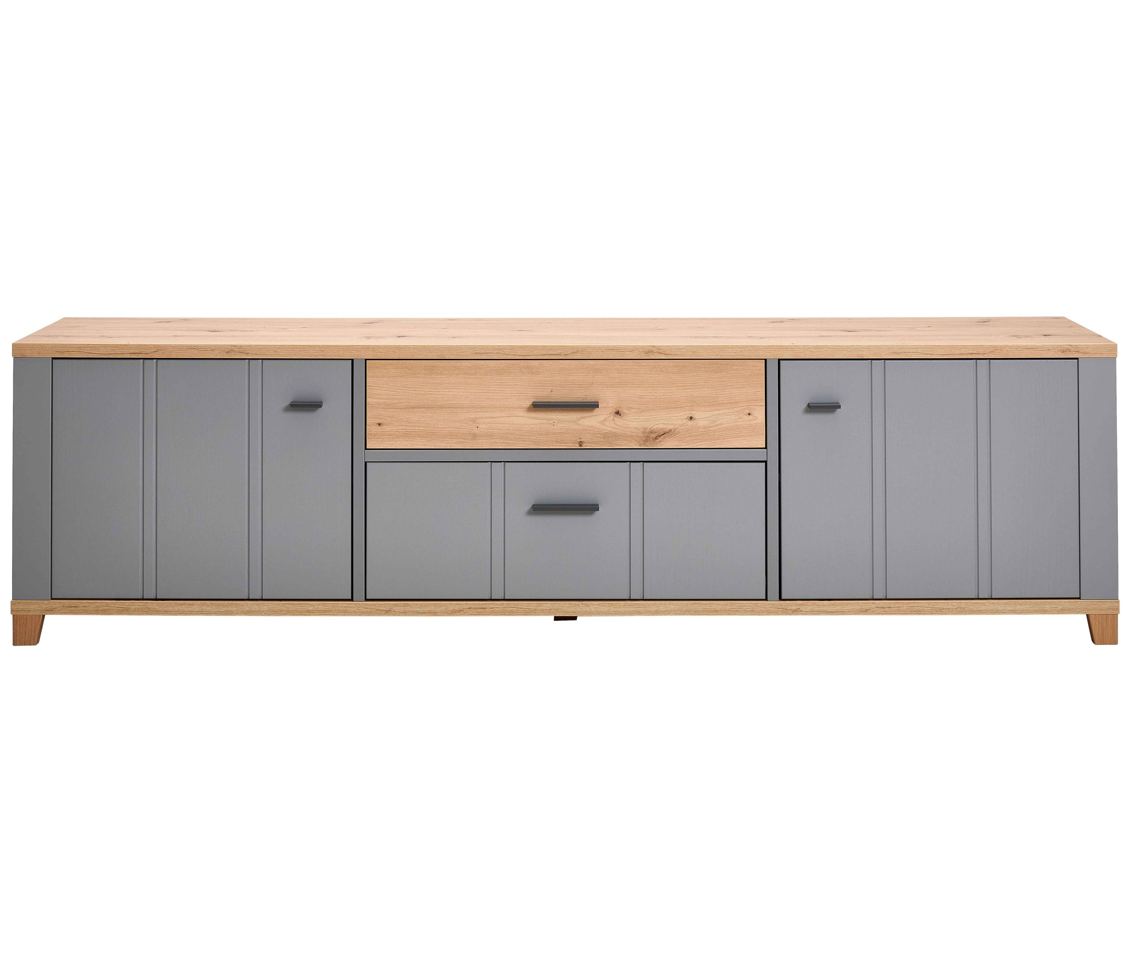 Lowboard Eiche Artisan/Grau