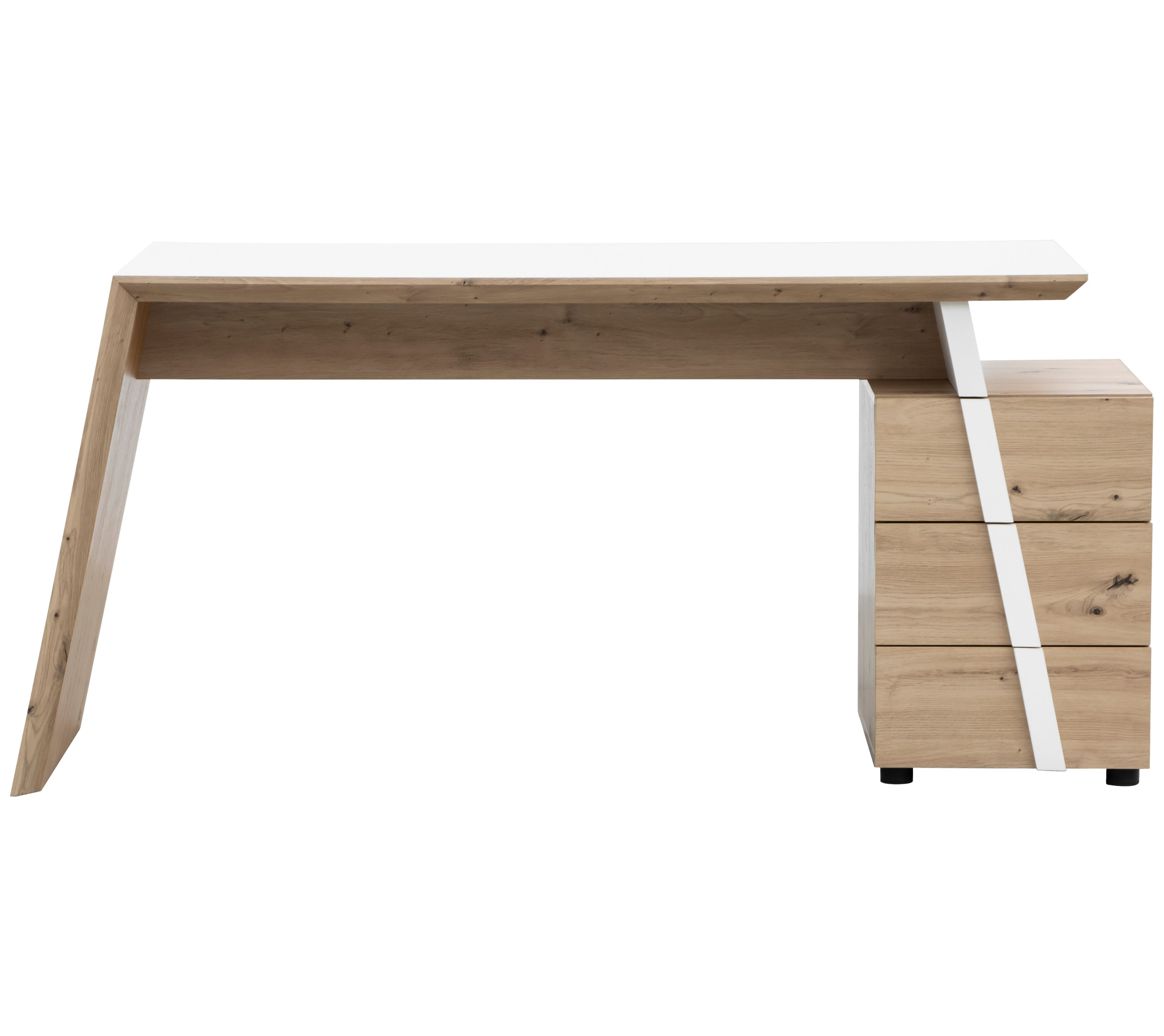 Schreibtisch Eiche Artisan/Weiß