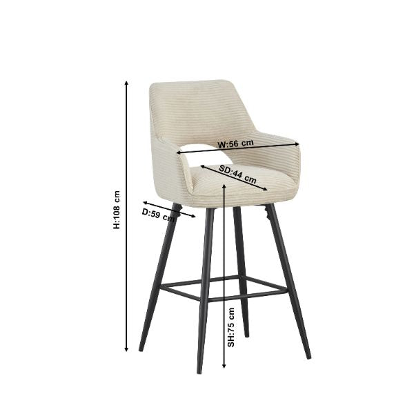 Barhocker Beige