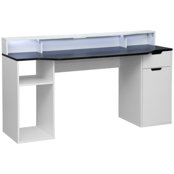 Gamingtisch Schwarz/Weiß