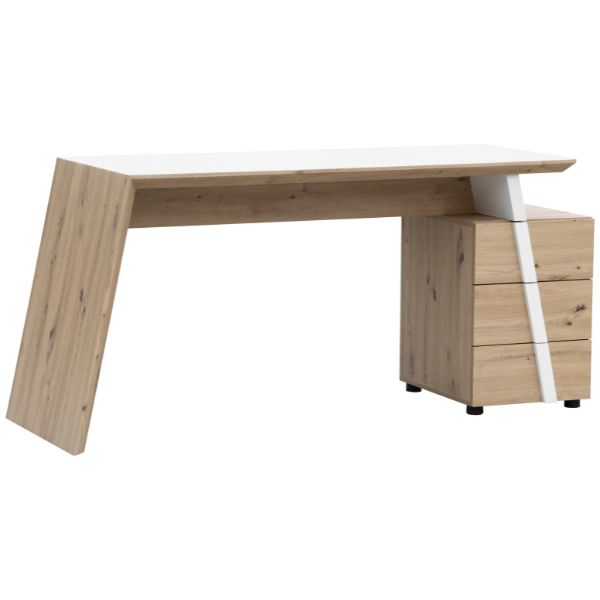 Schreibtisch Eiche Artisan/Weiß