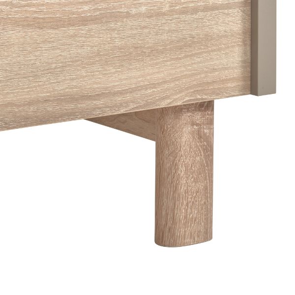Gitterbett Taupe Sonoma Eiche