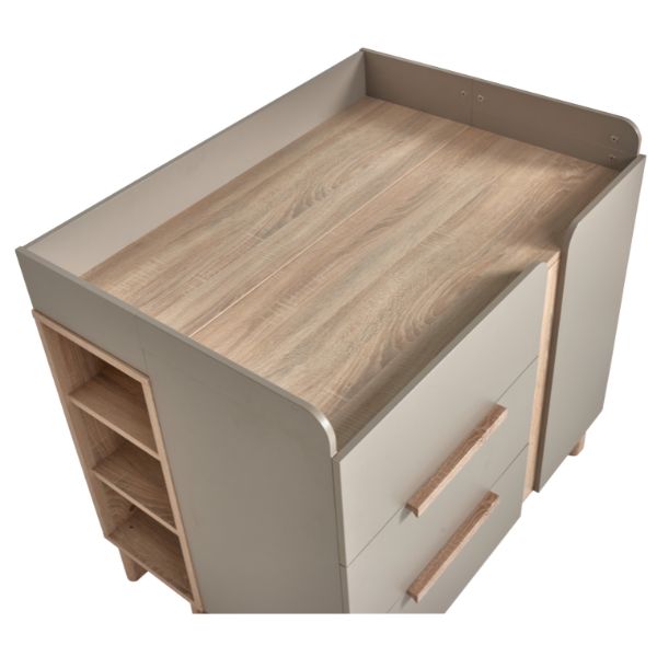 Wickelkommode Taupe Sonoma Eiche