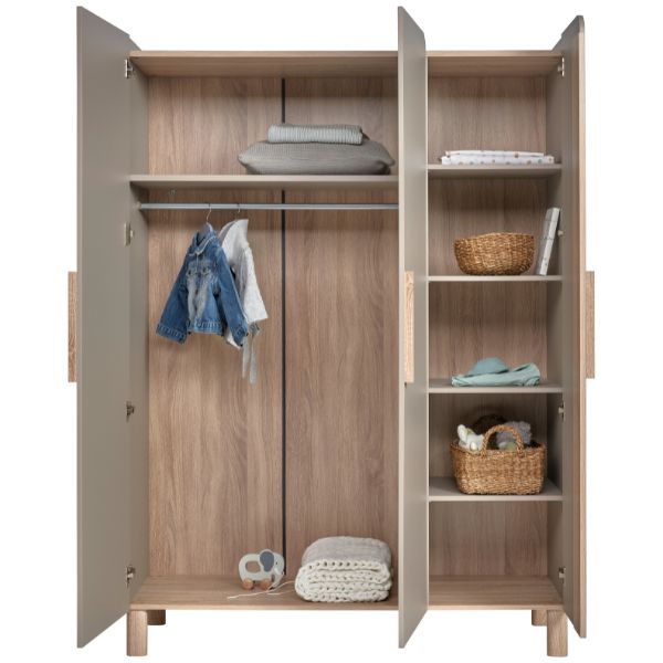 Babykleiderschrank Taupe Sonoma Eiche