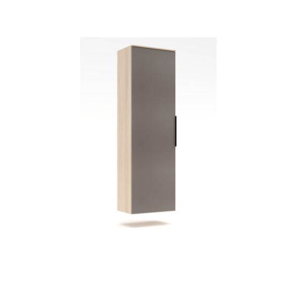 Garderobenschrank Grau/Eichefarben