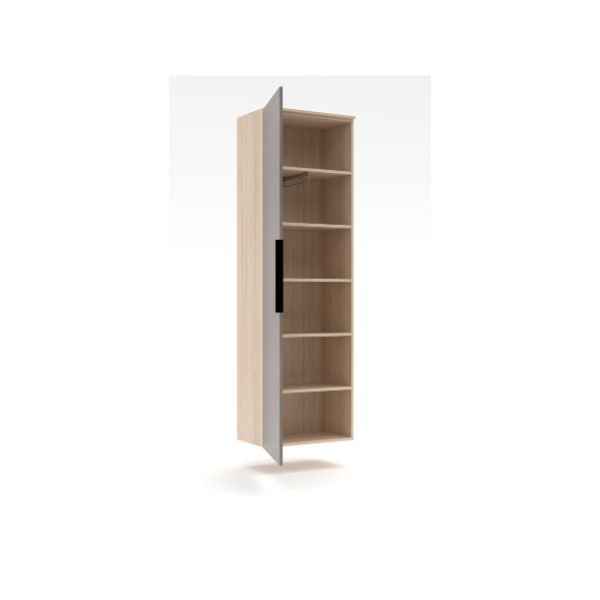 Garderobenschrank Grau/Eichefarben