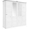 Drehtürenschrank Holz Weiß