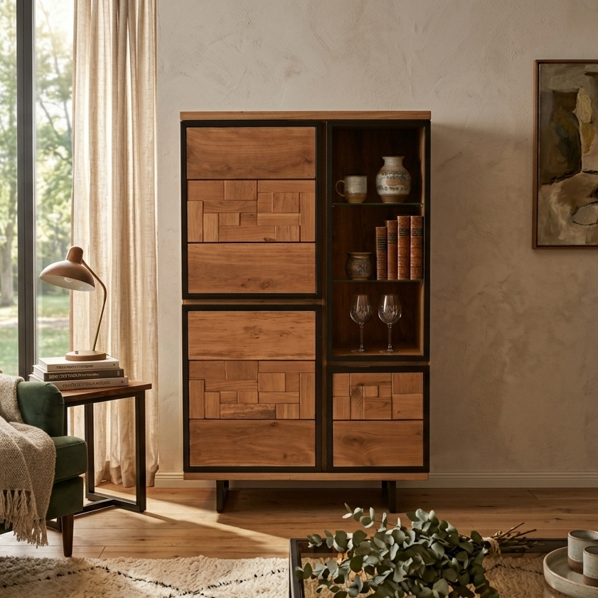 Highboard 3D-Optik 100cm
