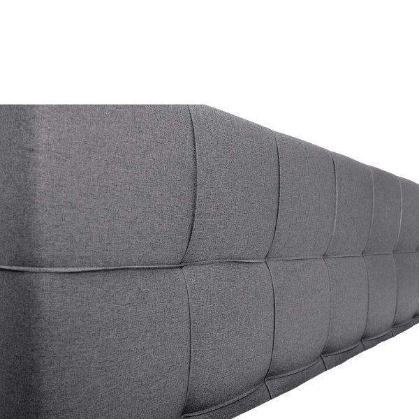Boxspringbett 180x200 Grau mit Topper und Bettkasten
