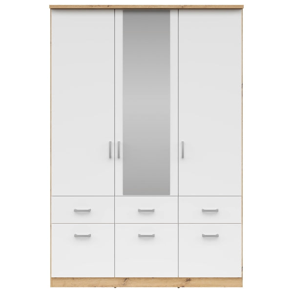 Kleiderschrank Weiß mit Spiegel