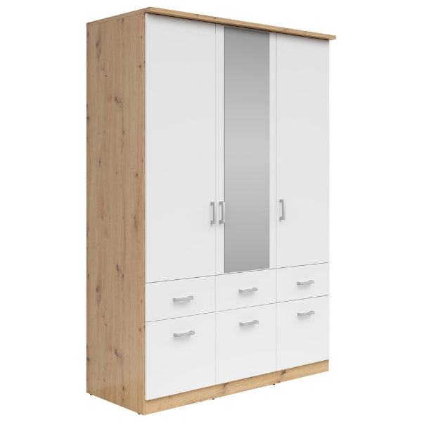 Kleiderschrank Weiß mit Spiegel