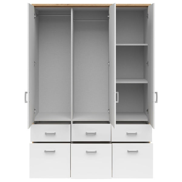 Kleiderschrank Weiß mit Spiegel