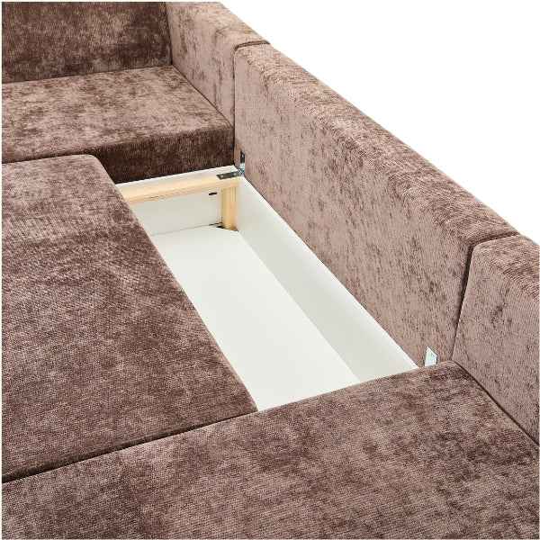 Wohnlandschaft mit Schlaffunktion und Bettkasten