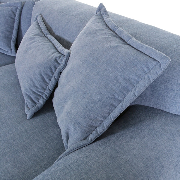 Ecksofa Blau inklusive Kissen