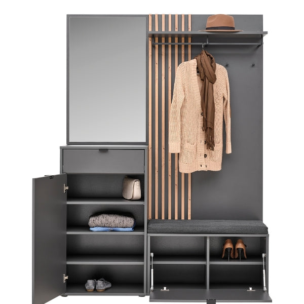 Komplett Garderobe Graphit