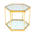 KARE Beistelltisch Comb Gold