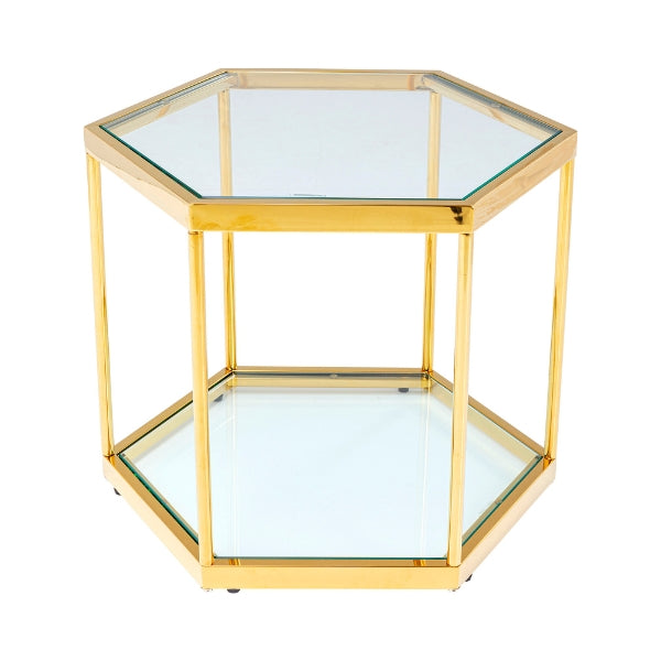 KARE Beistelltisch Comb Gold
