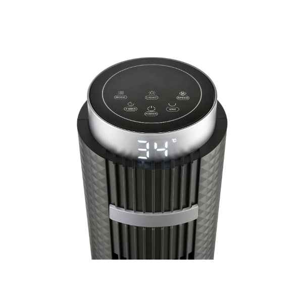 Turmventilator Titanfarben mit Timerfunktion