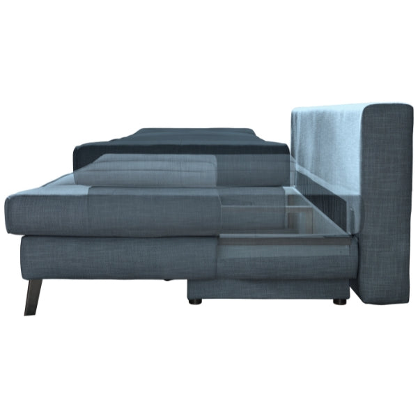 Schlafsofa Blau inkl. Bettkasten