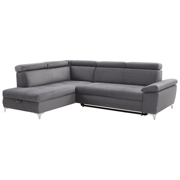 Ecksofa Raul Mikrofaserstoff dunkelgrau