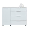 Sideboard Weiß Glas 135 cm