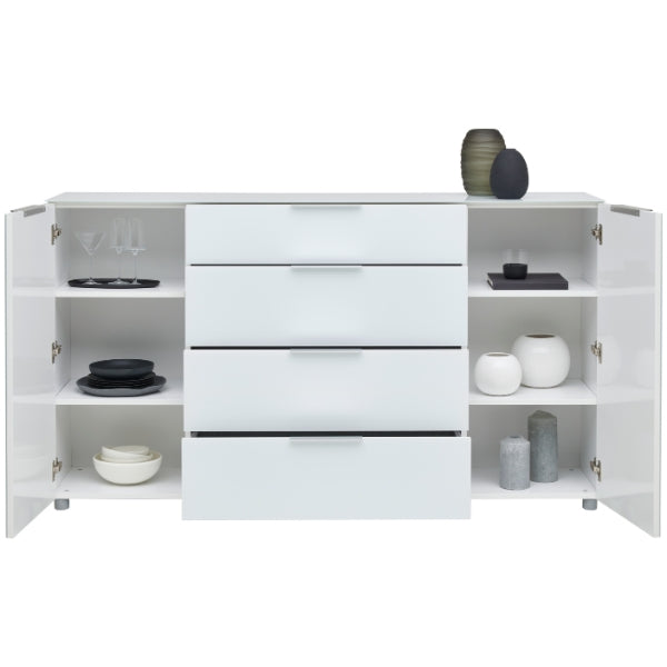 Sideboard Glas Weiß 180 cm