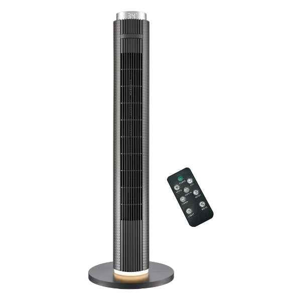Turmventilator Titanfarben mit Timerfunktion