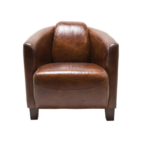 KARE Cocktailsessel Leder Braun