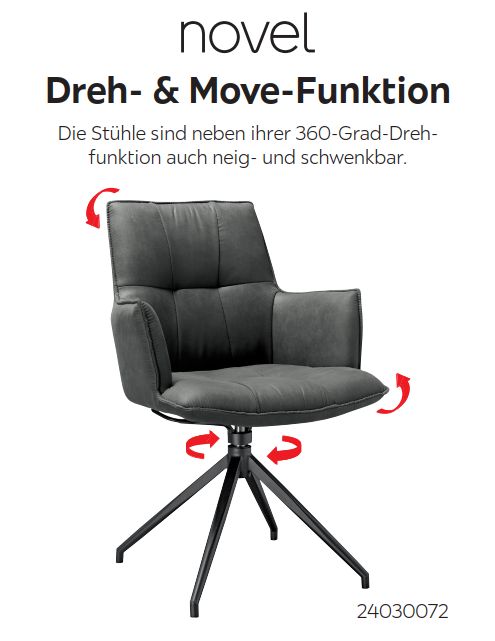 Armlehnstuhl mit Drehfunktion und Wippfunktion