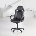 Gamingstuhl Lederlook Schwarz
